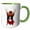 Green/White, variant on 3drose, Country Western Border Collie Cowboy Christmas Dog, 11oz Mug
