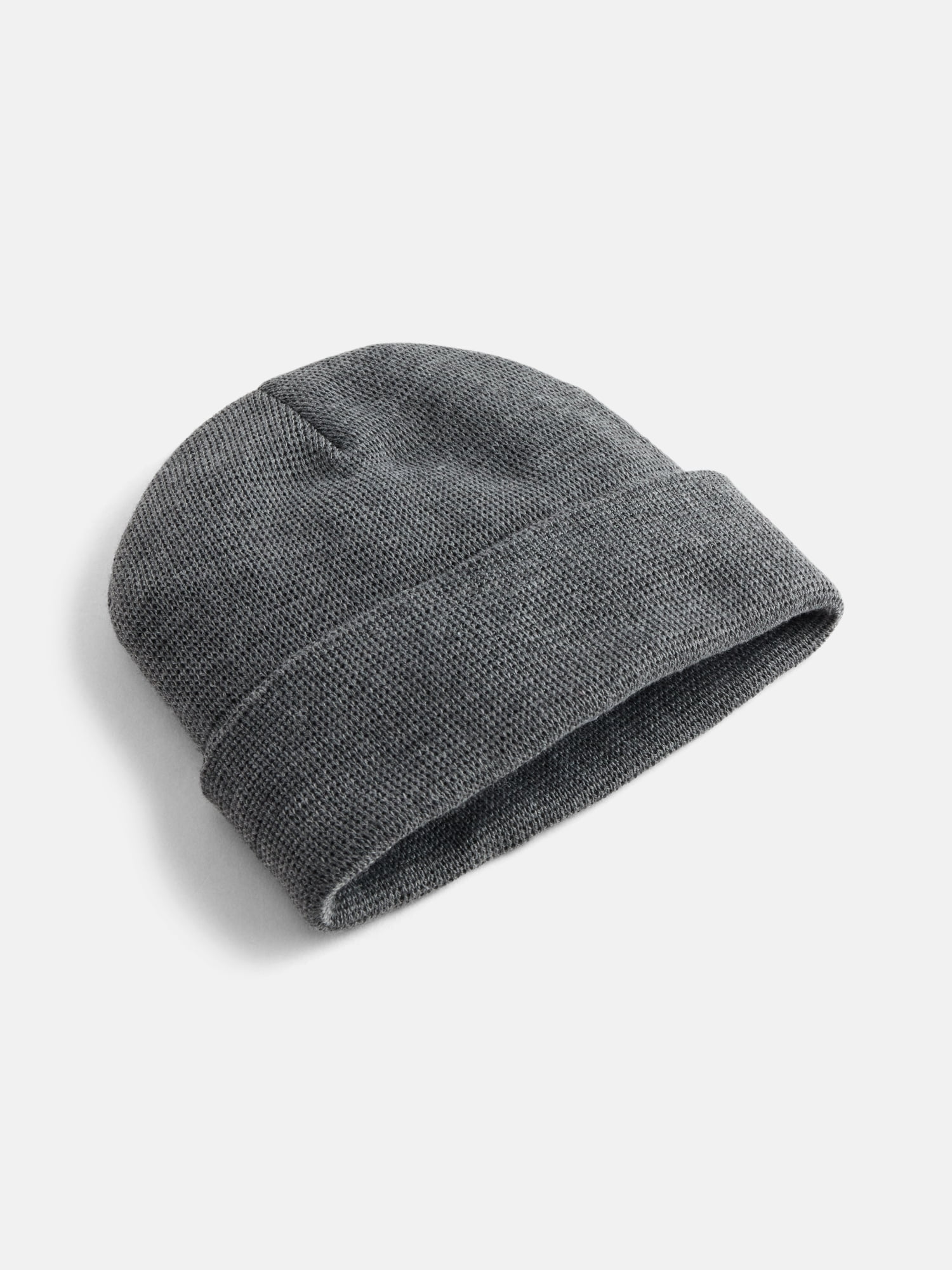 George Men's Waffle Knit Beanie Hat, Charcoal Grey