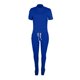 thumbnail image 4 of Dos piezas deportivas elásticas sueltas de manga corta con cuello redondo sexy de color sólido para mujer Pompotops qwe22759, 4 of 6