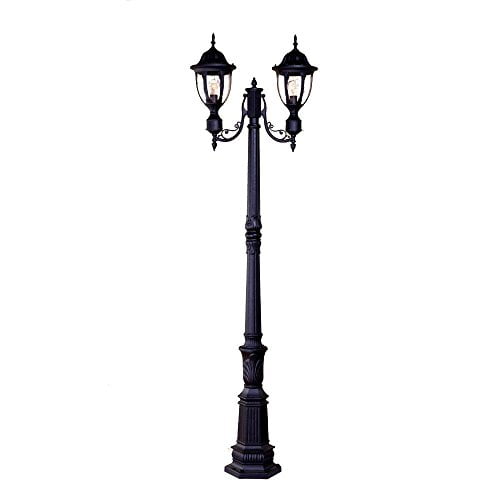 Acclaim 5067BK Suffolk Collection 1-Light Post Mount Outdoor Light Fixture, Matte Black