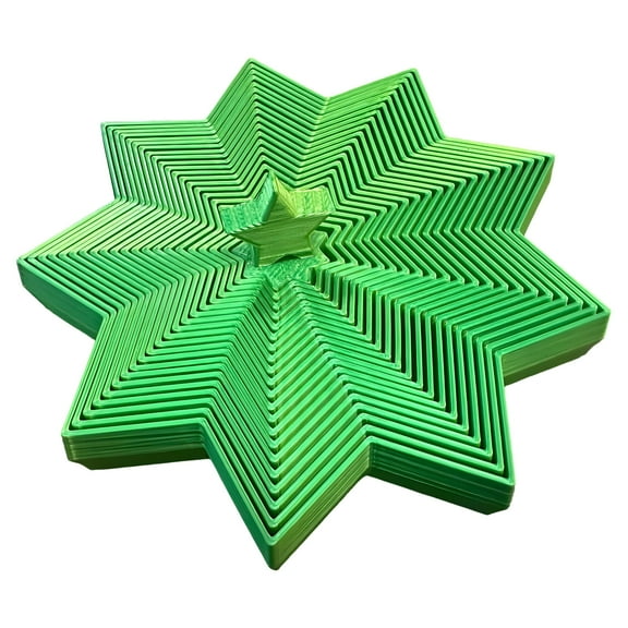 CYFW Autism Sensory Toys,3D Printed Fidgets,Sensory Fidget Star,Spiral Autism Sensory,Green
