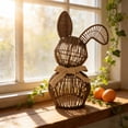 thumbnail image 5 of Easter Decorations Wicker Bunny Decor Large Rattan Bunny with Linen Bow Woven Outdoor Wicker Topiary Rabbit Decoration for Porch Table Spring Home Farmhouse Kitchen Easter Decor, 5 of 9