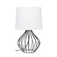 thumbnail image 1 of Simple Designs LT2086-WOB Geometrically Wired Table Lamp, White & Black, 1 of 6