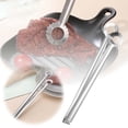 thumbnail image 3 of Pinzas para alimentos gruesas de acero inoxidable para filetes, pan, tortitas, pasteles, barbacoas, verduras, 3 of 7