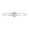 thumbnail image 3 of 1/4 Carat 6-Prong Set Diamond Solitaire Engagement Ring Band in 10K White Gold (Ring Size 4), 3 of 4