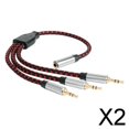 thumbnail image 1 of Cable de Extensión de Conector de Sonido de 3,5 Mm Hugo 2 Piezas 30 Cm Negro Rojo, 1 of 10