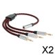 thumbnail image 1 of Cable de Extensión de Conector de Sonido de 3,5 Mm Hugo 2 Piezas 30 Cm Negro Rojo, 1 of 10