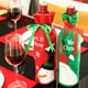 thumbnail image 5 of Naiovety Funda para botella de vino, manga de Navidad, Santa Claus, muñeco de nieve, hogar, de comedor, ropa de lentejuelas, fundas de Kits de decoración para fiestas Verde, 5 of 6