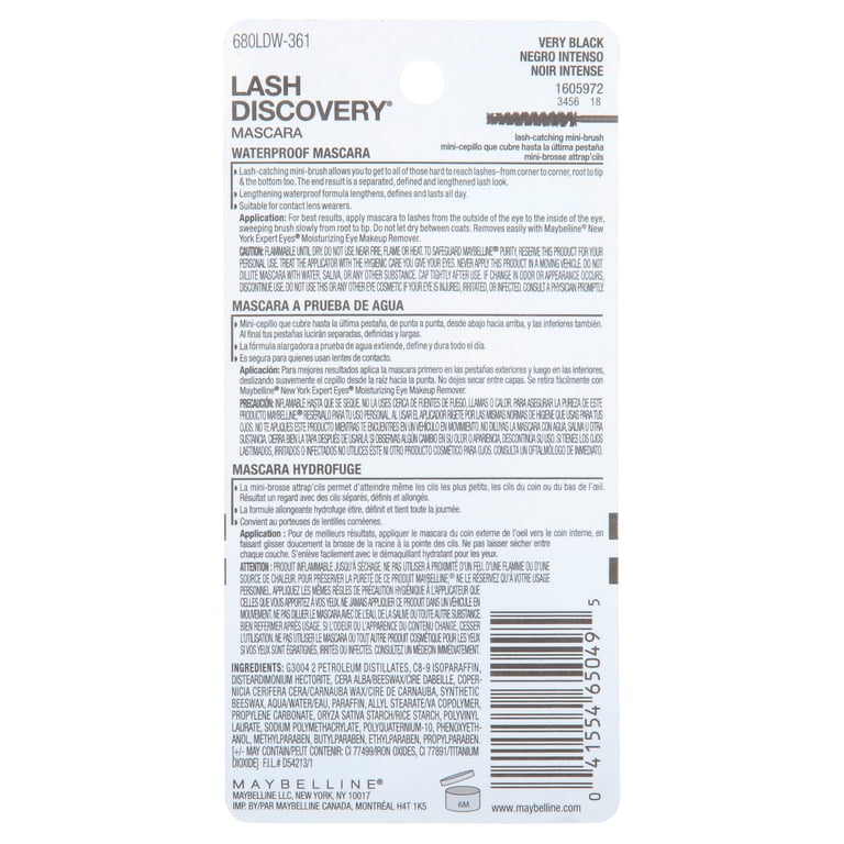 Maybelline Lash Discovery Waterproof Mascara, Very Black photo 7