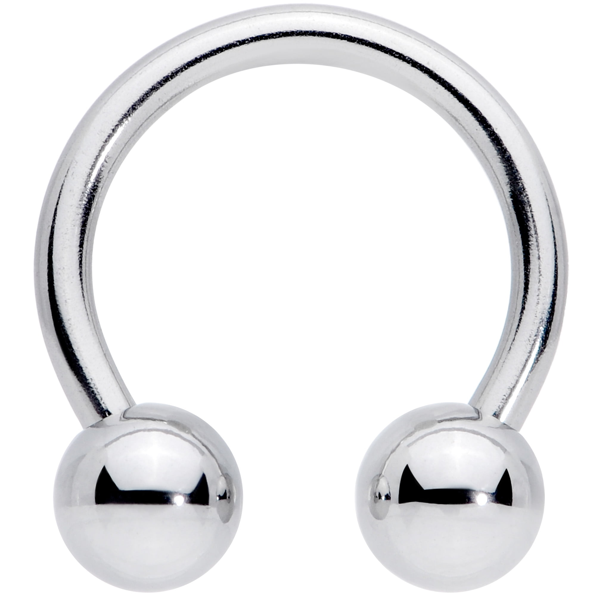 Body Candy Unisex 14G 316L Stainless Steel Horseshoe Circular Barbell 7/16'