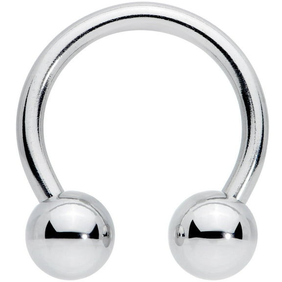 Body Candy Unisex 14G 316L Stainless Steel Horseshoe Circular Barbell 7/16"