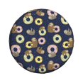 thumbnail image 4 of Spare Tire Cover, Donut Sloth Print Wheel Cover Tire Covers For Trailers Car Truck Camper Universal Tire Covering Fits Diameter14"-17", 4 of 4