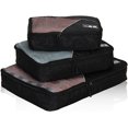 thumbnail image 1 of Travel Packing Cubes Organizer Bags 3 Pieces Set Black, 1 of 7