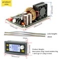 thumbnail image 4 of Huggegwe Module Convertisseur Réglable Régulateur de Tension 6-70V à 0-60V 20A Alimentation LCD Module 84v à 12v CJB91-86320, 4 of 8