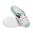 thumbnail image 3 of Wukai French Bulldog Taking a Bath Print Women's Indoor Bedroom Slipper Slip On Shoes, Unisex House Shoes with Anti-Skid Sole for Men, Gift for Women Men-11, 3 of 7