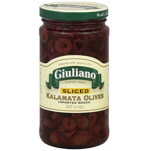 Giuliano Sliced Kalamata Olives, 7 oz (Pack of 6)