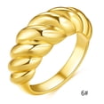 thumbnail image 1 of Anillos para mujer, regalos para mujer, nuevo anillo roscado para hombre y mujer, anillos de pareja, anillo chapado en oro, anillo de moda., 1 of 4