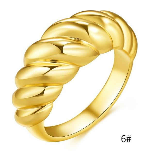 Anillos para mujer, regalos para mujer, nuevo anillo roscado para hombre y mujer, anillos de pareja, anillo chapado en oro, anillo de moda.