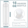 thumbnail image 4 of 6 Unids 16 Oz de Plástico Invertido, Punta Recargable Gran Válvula Dispensador Condimento Botella para Salsas, 4 of 5