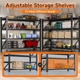 thumbnail image 4 of MIIIKO Heavy Duty 4-Tier Adjustable Storage Shelves, 7000LBS Capacity Metal Shelving Unit, 79"W x 24"D x 79"H Steel Rack for Garage Warehouse Basement, Industrial Commercial Utility Shelving, Black, 4 of 9