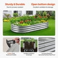 thumbnail image 5 of 6x3x1 ft Metal Raised Garden Bed, Galvanized Outdoor Planter Box with Open Bottom, Silver, 5 of 5
