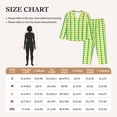 thumbnail image 4 of Sikiie yellow and green houndstooth Pajamas Set Long Sleeve Sleepwear Womens Button Down Nightwear Pj Sets-Medium, 4 of 7