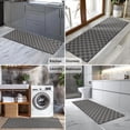 thumbnail image 2 of Gray and Black Checkerboard Pattern Kitchen Rug Mat,Kitchen Runner Rugs Non Skid Washable,Decorative Kitchen Floor Mats for Kitchen,Sink,Laundry,17"X47", 2 of 5