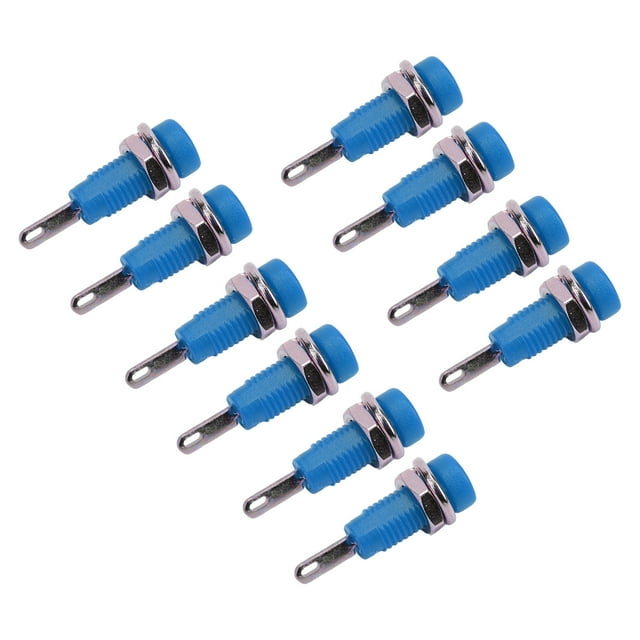 2mm Banana Socket, High Accuracy Technology Banana Connector Panel Socket High Speed Transmission High Conductivity For Electronic Instruments Blue
