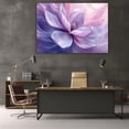 thumbnail image 5 of Mudket Purple Pink Abstract Magnolia Flower Canvas Wall Art, Framed Floral Print, Ready to Hang Wall Decor for Living Room Bedroom Office, Modern Elegant Artwork - 12"L x 8"W, 5 of 10