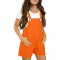 thumbnail image 2 of ZLBDYG Girls Boys Overalls Shorts Adjustable Strap Shortall Loose Casual Preppy Romper Summer Solid Pocket School 𝗨niform, 2 of 9