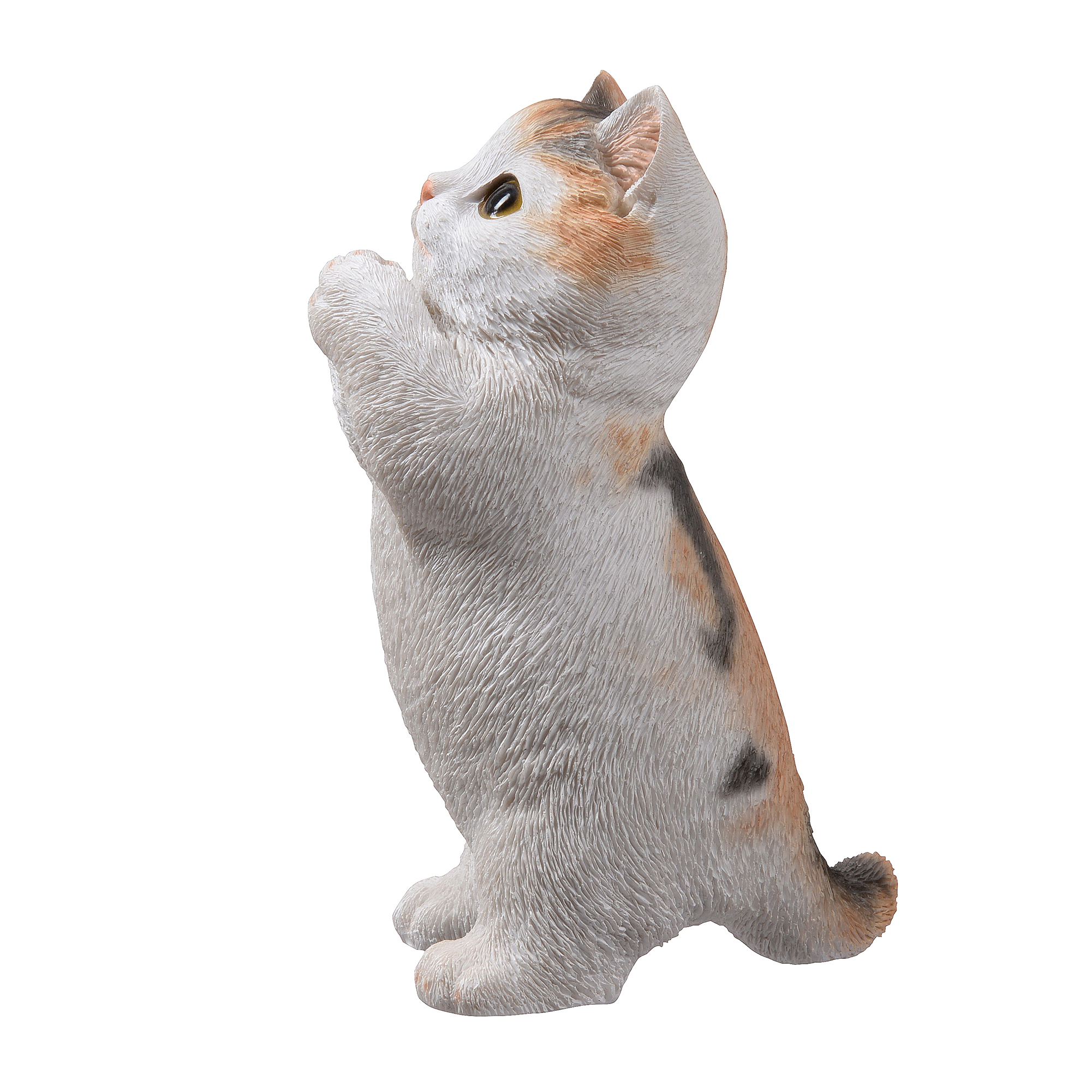 7" H Calico Cat Kitten Statue Praying