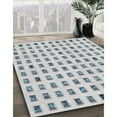 thumbnail image 3 of Ahgly Company Machine Washable Indoor Rectangle Transitional Water Blue Area Rugs, 3' x 5', 3 of 7