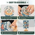 thumbnail image 3 of Yayeee Table Lamp for Bedroom Nightstand LED Portable Bedside Warm Light, Blue Cute Train Pattern, 3 of 7