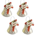 thumbnail image 1 of Paquete de mini lazos navideños con cascabeles para árbol de Navidad, suministros de decoración para fiestas, decoración del hogar, accesorios para colgar árboles de Navidad (plata), 1 of 4