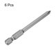 thumbnail image 3 of 6pcs #1 Punta de destornillador Phillips PH1 Vástago Hexagonal 1/4" 75mm Magnético Acero S2 Grado Industrial, 3 of 7