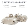 thumbnail image 3 of Amberspace 7-piece Bed in a Bag Comforter Set with Sheets,Beige,King, 3 of 10