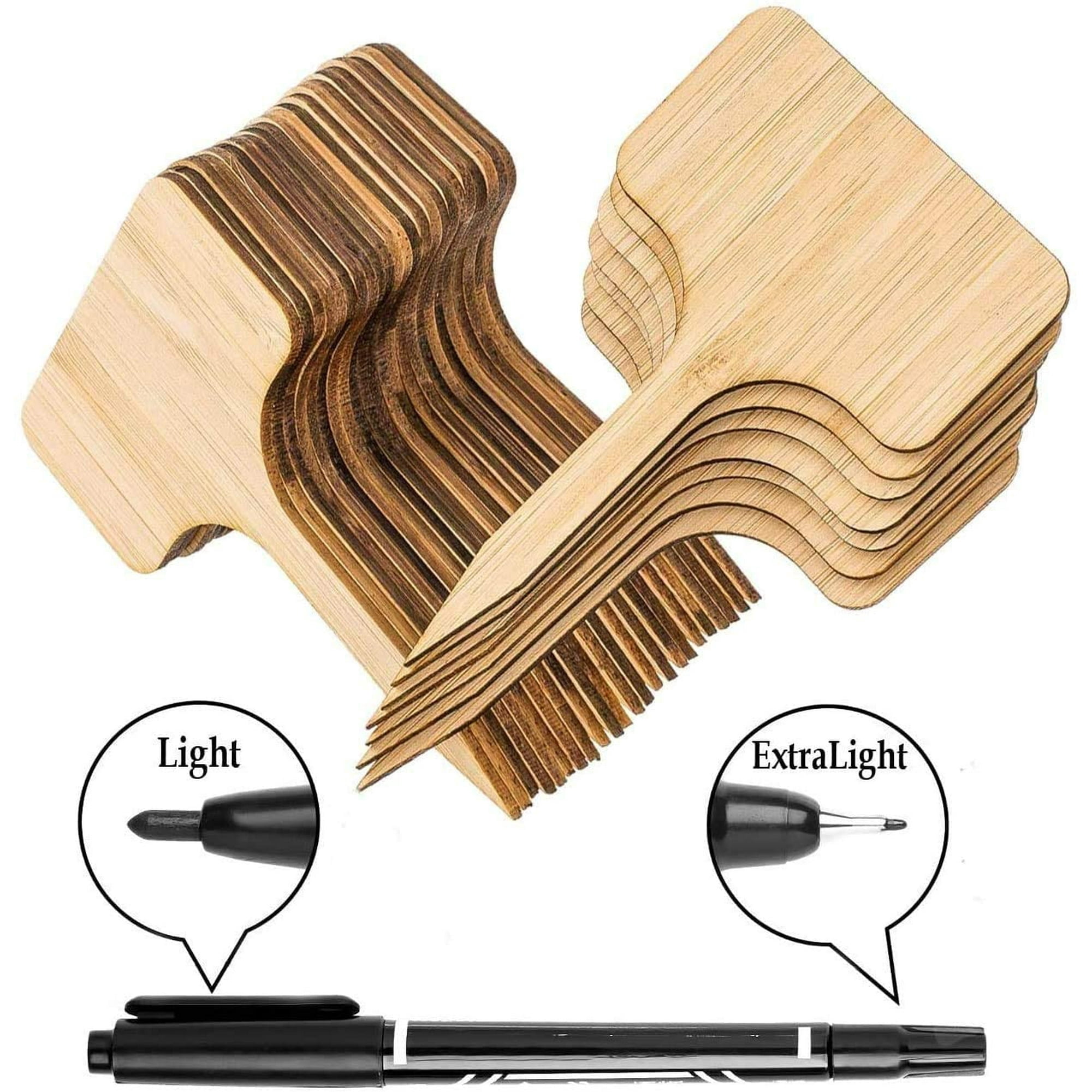 Plant Naming Wooden Markers for Garden Plants, Orchid and Farm Plants for Easy Identity – 50 Pcs