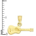 thumbnail image 2 of Golden Fire Solid 10k Gold Guitar Pendant Necklace - Music Jewelry Gifts for Women, 2 of 5