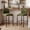 Olive Green Brushed Canvas, variant on 27” H Upholstered Bar & Counter Stool with Metal Frame, Modern Kitchen Chairs, Set of 2, Olive Green Brushed Canvas