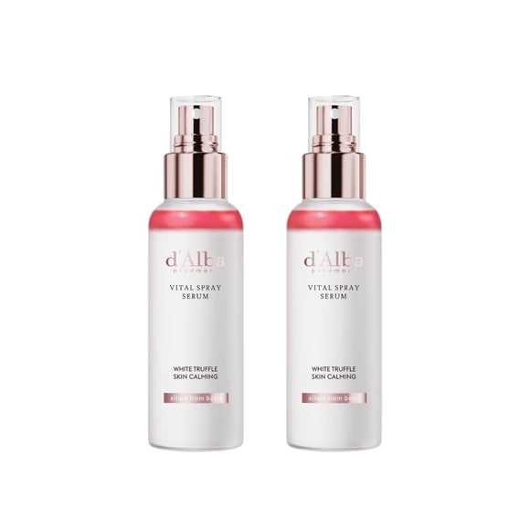 2 PACK 3.38 onzas d'alba Piedmont White Truffle Vital - Suero en aerosol vital, cuidado de la piel vegano, niebla facial calmante e hidratante para piel roja y sensible