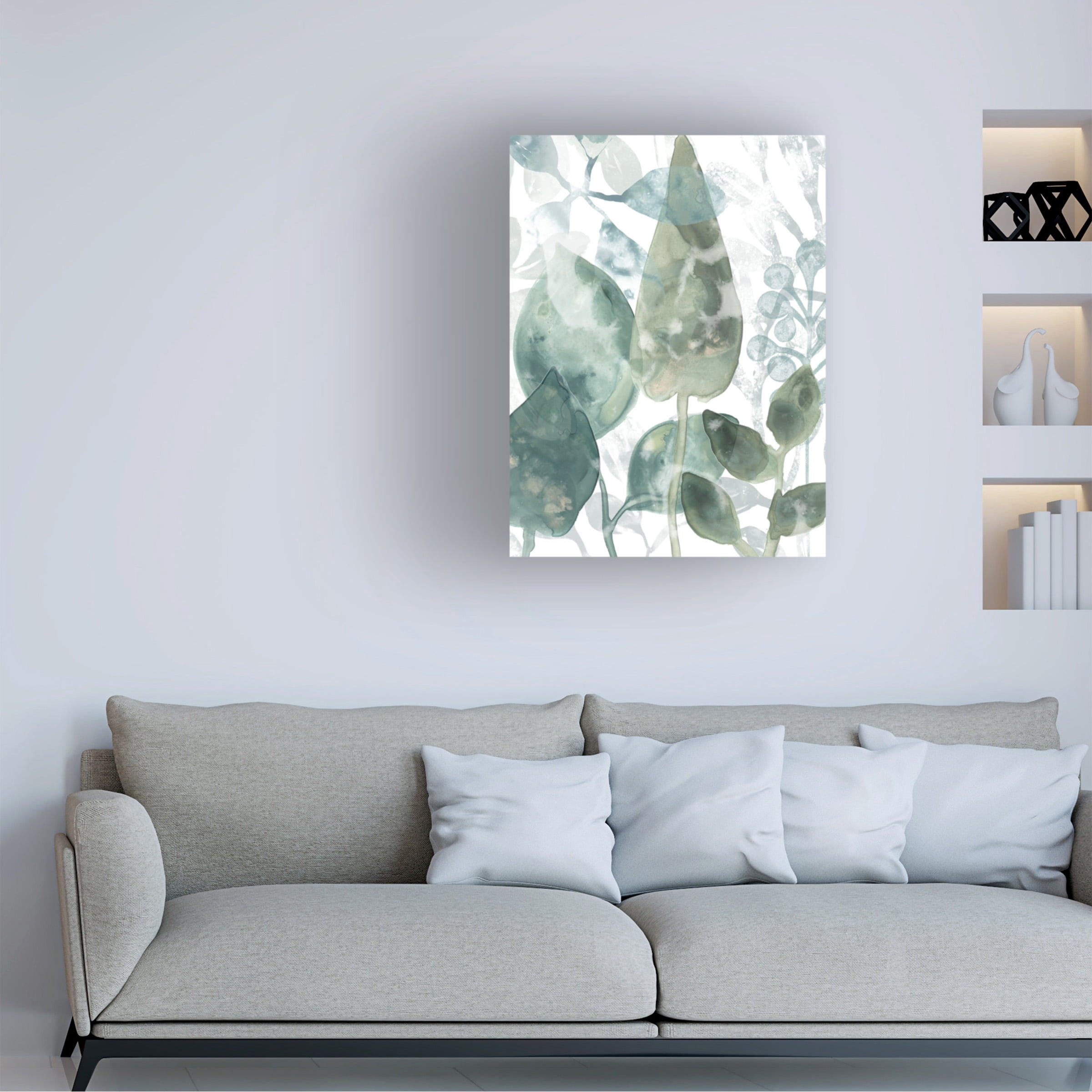 June Erica Vess 'Aquatic Leaves II' Canvas Art