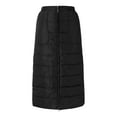 thumbnail image 4 of QHFBli Women's Puffer Quilted Skirt Winter Insulated Warm High Waist Zip Front Padded Long Down Skirt, 4 of 7