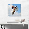 thumbnail image 2 of ARTCANVAS Dirt Bike Jump Motocross Air Canvas Art Print - Size: 18" x 18" (1.50" Deep), 2 of 9