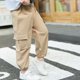 thumbnail image 3 of Spring Autumn Kids Cargo Pants Solid Color Children Casual Trousers with Multi Pockets Elastic Waist Boys Cargo Pant Streetwear, 3 of 6