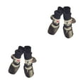 thumbnail image 2 of Zapatos para mascotas Billuyoard 4 piezas, Botas de nieve, Conjunto de calcetines antideslizantes, Amor negro METRO, 2 of 6