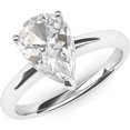 thumbnail image 2 of Jewelerix Pear Cut Ring 925 Sterling Moissanite Engagement Ring 1 CT Brilliant Birthday Gift for Sister, 2 of 4