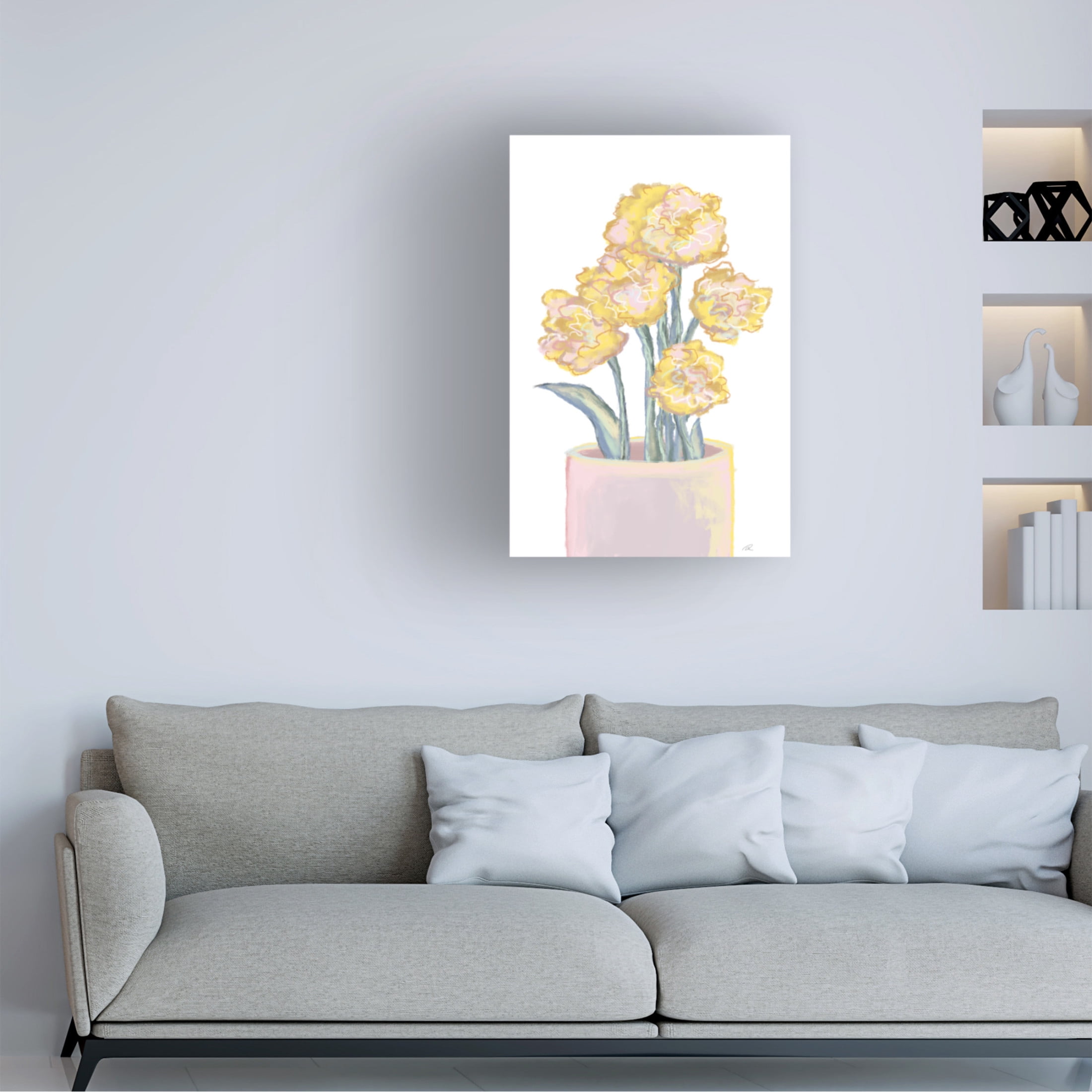 Trademark Fine Art Pictufy Studio Yellow Flowers Canvas Wall Art