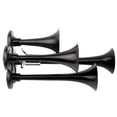 thumbnail image 3 of Air Horn Kit, Super Loud 4 Trumpet Electric Truck Train Car Horn for Any 12V Vehicles Black, 3 of 4