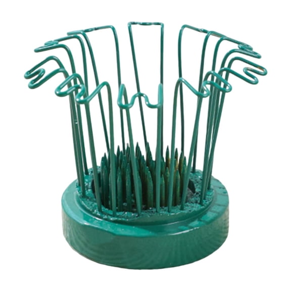 S SERENABLE Chinese Kenzan Flower Frog Holder Sturdy for Workshops Flower Anchor Green
