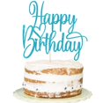 thumbnail image 1 of Decoración para tartas FLORCMET, hecha a mano, con purpurina, de feliz cumpleaños, azul, 1 of 8